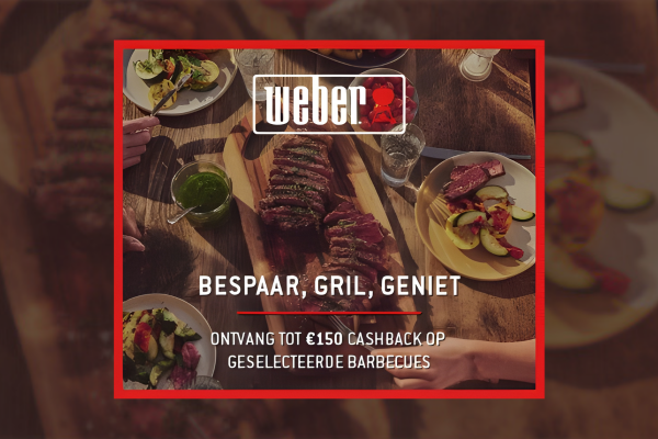 Weber cashback actie Weber cashback actie