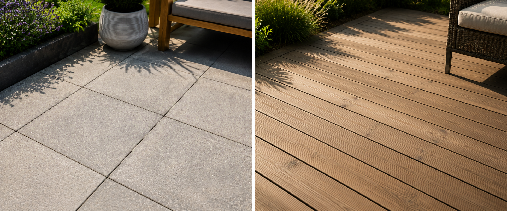 Tuin tegels en planken Tuin tegels en planken