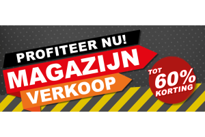 magazijnverkoop hoge kortingen tot zestig procent