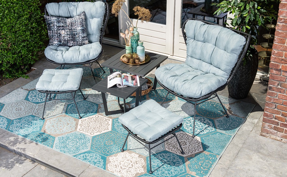 buitenkleedje blauw aqua tuinkleed buitenkleedje blauw aqua tuinkleed