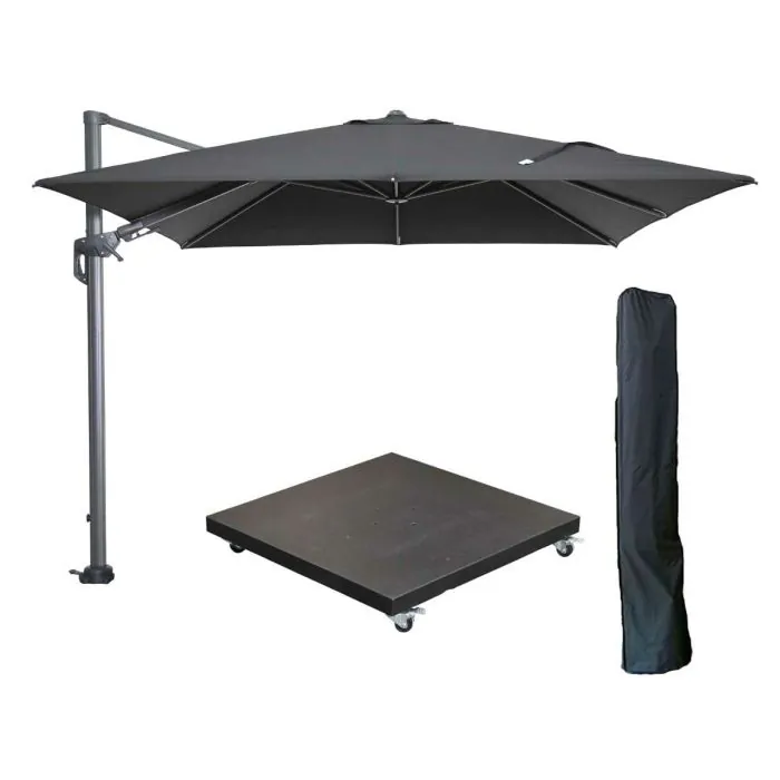 セイモ　1204560 Hawaii zweefparasol 300x300 cm carbon black / zwart met 90kg