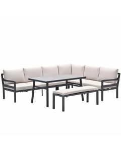 Markus lounge dining set 4-delig rechts - desert sand