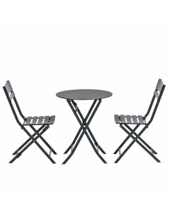 Pisa bistro tuinset 3-delig - donker grijs