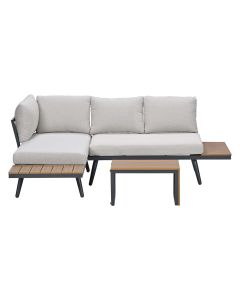 Tibo loungeset 3-delig - donker grijs