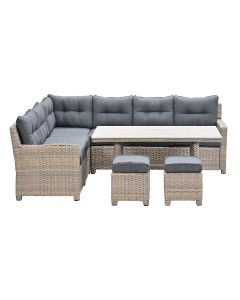 Alaska lounge dining set 5-delig links - light teak vironwood