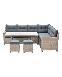 Alaska lounge dining set 5-delig rechts - light teak vironwood
