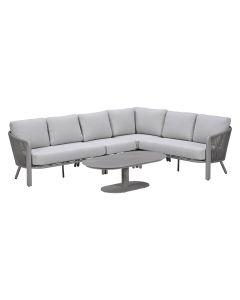 Ryan loungeset hoek 5-delig - taupe