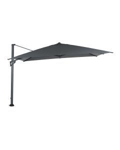 Hawaii King Pole zweefparasol 400x400 cm - frame en doek donker grijs