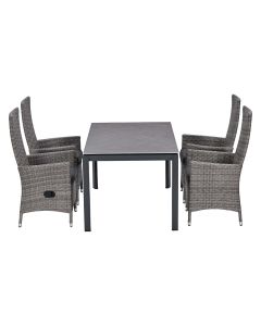 Nice tuinset 5-delig - Skala tuintafel 160x90 cm