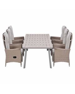 Collin tuinset 7-delig - Penedo tuintafel 230x100 taupe