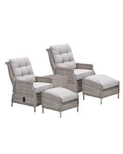 Santa Rosa relaxstoelen incl. voetenbank en bijzettafel - desert sand