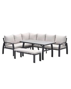 Cameron lounge dining set 4-delig links desert sand