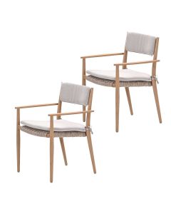Lily tuinstoel light teak - 2 stuks