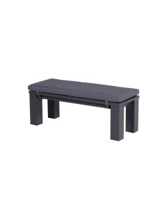 Plaza balkon bank 115.5x43xH40 cm - donker grijs