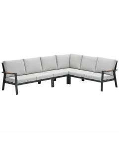 Lissabon lounge dining set 4-delig rechts - valley sand