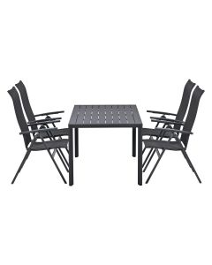 Siena tuinset 5-delig verstelbaar - Kasper tuintafel 160x84 cm