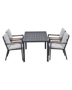 Kasper tuinset stapelbaar 5-delig - donker grijs