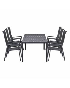 Siena tuinset 7-delig - Kasper tuintafel 220x93 cm