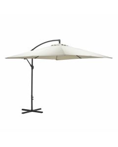 Corfu zweefparasol 250x250 cm - frame donker grijs - doek zand