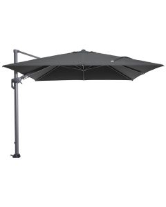Hawaii zweefparasol 300x300 cm - frame carbon black - doek zwart