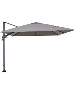 Hawaii zweefparasol 300x300 cm – frame carbon black – doek licht grijs
