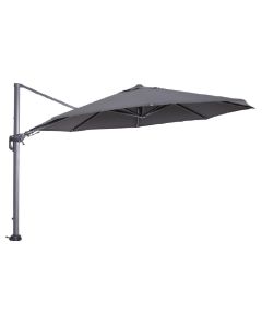 Hawaii zweefparasol Ø350 cm - frame carbon black - doek donker grijs