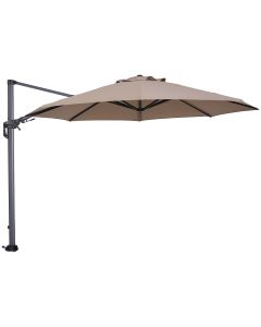 Hawaii zweefparasol Ø350 cm - frame carbon black - doek taupe