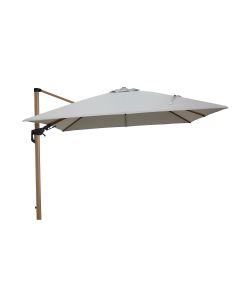 Hawaii zweefparasol Deluxe 300x300 cm - frame teak look - doek zand