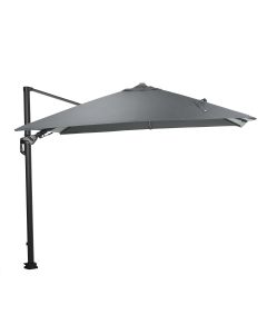 Hawaii Lumen LED zweefparasol 300x300 cm - frame donker grijs - doek donker grijs