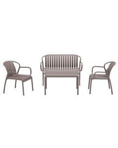 Jade loungeset 4-delig - taupe