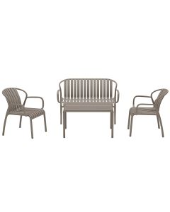 Jade loungeset 4-delig - taupe
