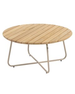 Verdi loungetafel Ø73 x 35 cm - teak - latte