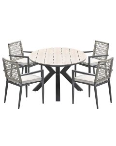 Burela tuinset 5-delig - Tulli tuintafel 180x115xH75 cm