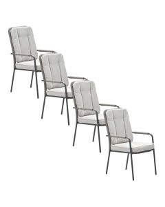 Aleria tuinstoel desert sand - 4 stuks