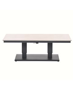 Brugge verstelbare tuintafel 150x87 cm - donker grijs
