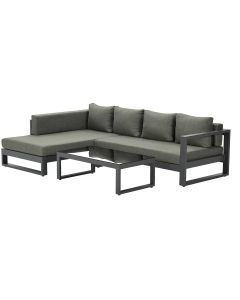 Kiki loungeset 3-delig rechts - mystic grijs