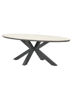 Tulli tuintafel 280 x 140 cm ovaal - light teak Vironwood
