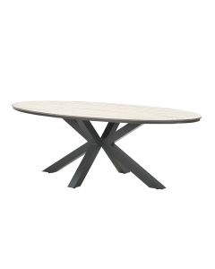 Tulli tuintafel 220x115 cm ovaal - light teak vironwood