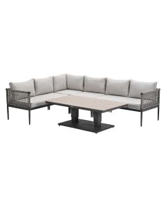 Burela - Brugge lounge dining set 5-delig links - taupe
