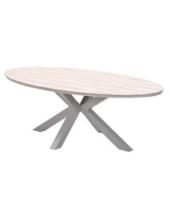 Tulli tuintafel 220 x 115 x H75 cm ovaal - light teak vironwood