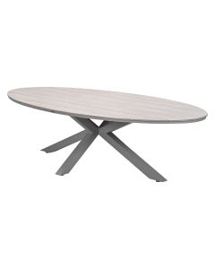 Tulli tuintafel 280 x 140 x H75 cm ovaal - light teak vironwood