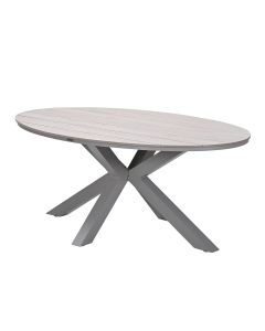 Tulli tuintafel 180 x 115 x H75 cm ovaal - light teak vironwood