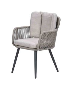 Billy tuinstoel XL - donker grijs - taupe