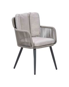 Billy tuinstoel XL - donker grijs - taupe