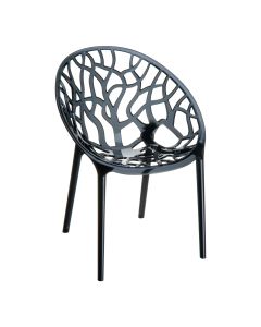 Crystal tuinstoel - zwart