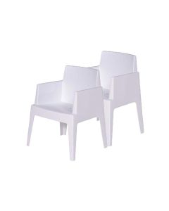 Box tuinstoel &#039;the original&#039; wit - 2 stuks