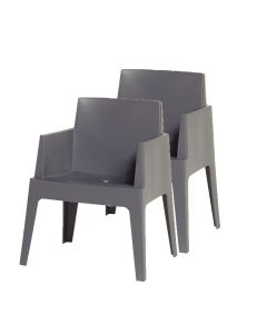Box tuinstoel &#039;the original&#039; antraciet - 2 stuks