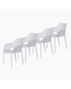 Air XL design tuinstoel wit 4 stuks