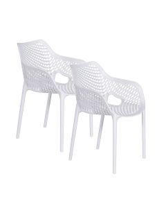 Air XL design tuinstoel wit - 2 stuks