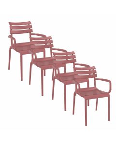 Paris tuinstoel marsala - 4 stuks